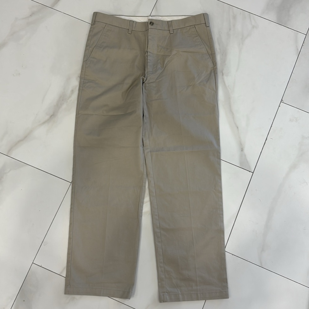 George Tan Straight Leg Chino Khaki Pants. Sz 36/32